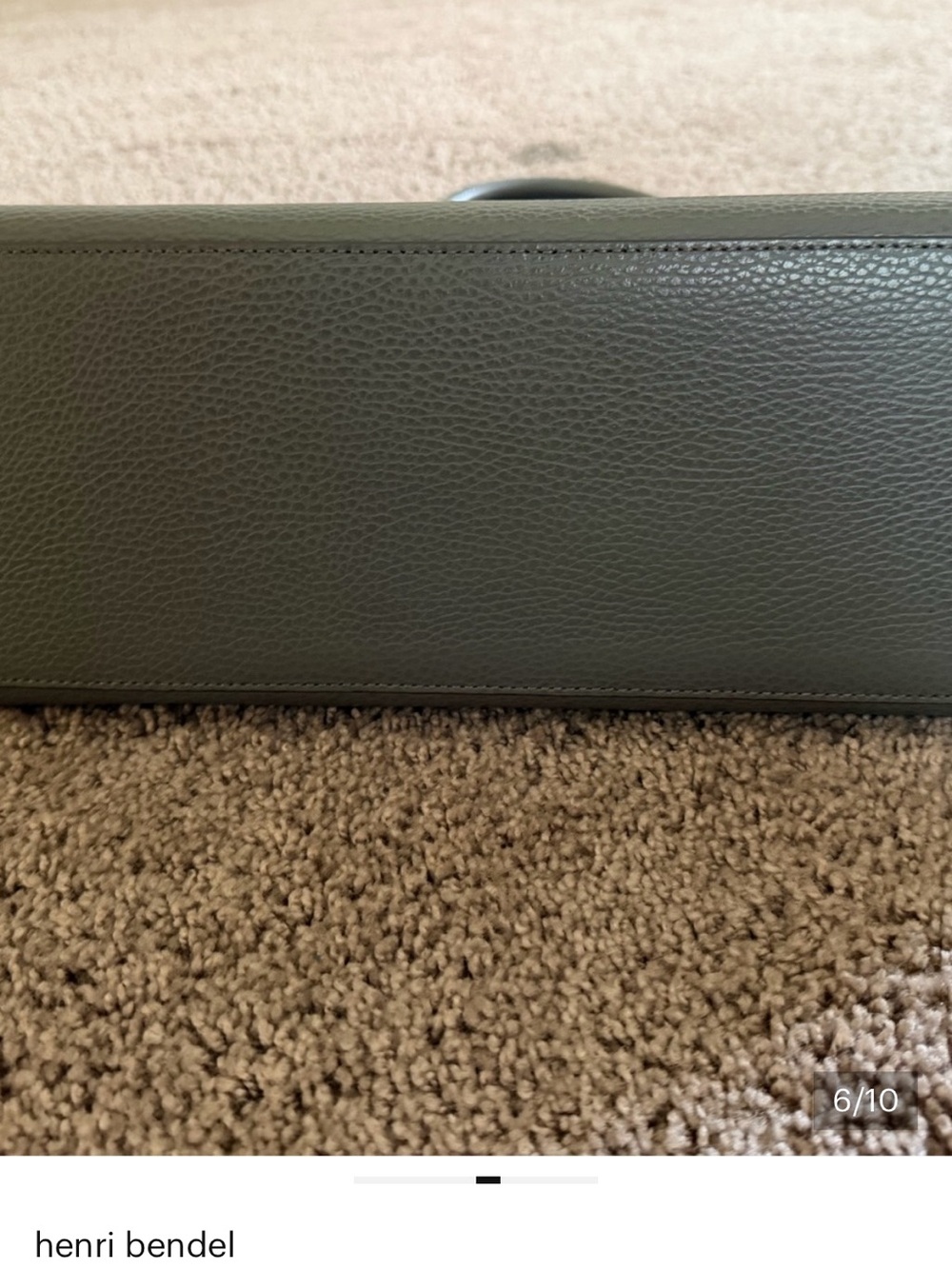 Henri Bendel Grey Pebbled Leather Tote - Picture 7 of 11